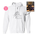 💝ARTIST HANDCRAFTED - PERSONALIZED PHOTO LINE DRAWING HOODIE ♥ CREWNECK