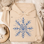 Paw Print Snowflake Christmas Oversized Hoodie