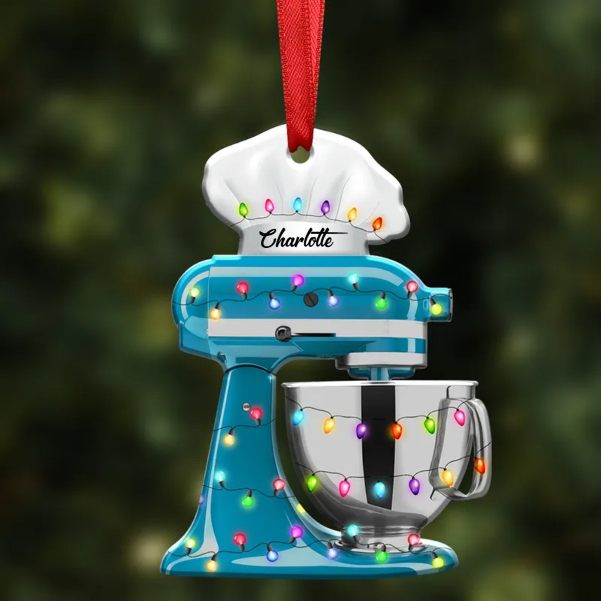 Baker - Baking Mixer Lights - Personalized Christmas Ornament
