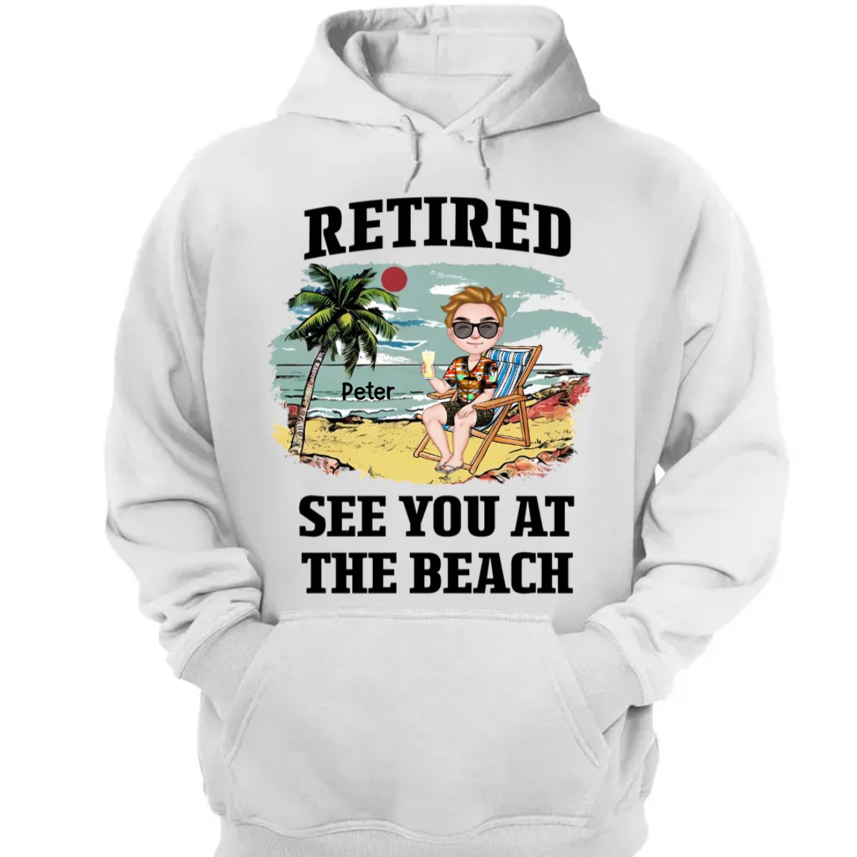 Beach Lovers - Retired See You At The Beach Vintage - Personalized T-Shirt, Sweatshirt, Hoodie (HJ)