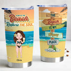 Beach Vibes 20oz Personalized Tumbler - Stay Refreshed On The Go