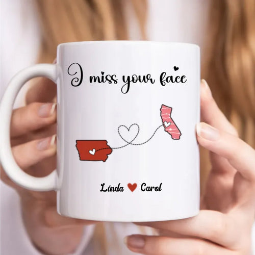 Best Friends - I Miss Your Face - Personalized Mug