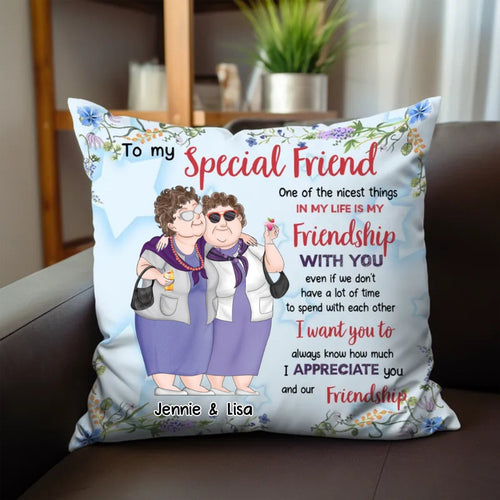 Beties - Old Friend How Much I Appreciate You - Personalized Pillow (TB)