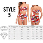 Bikini - Face bathing Suits for Women - Personalized Bikini Swimsuit