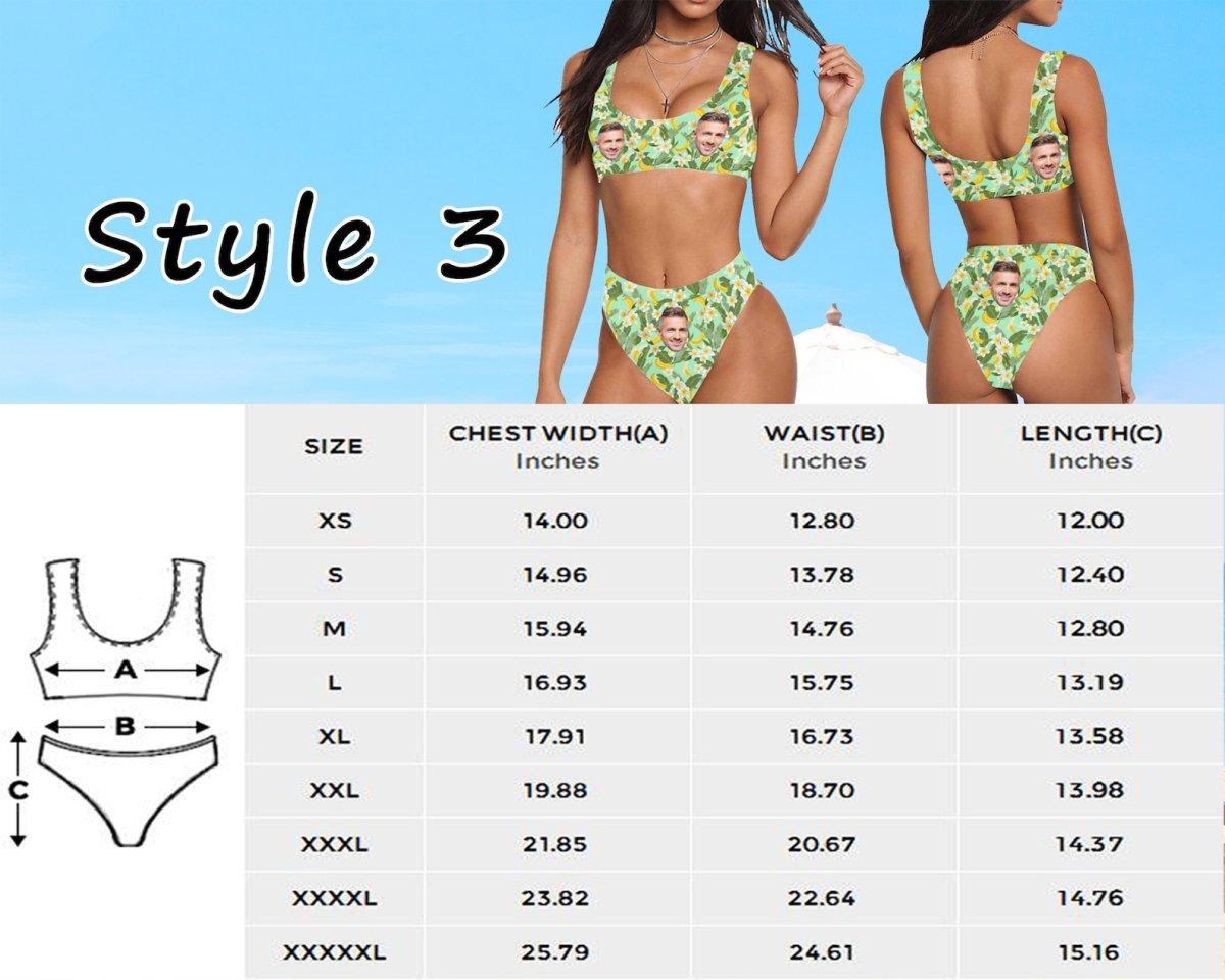 Bikini - Personalized Two-Piece Swimwear - Personalized Swimsuit (MC1)