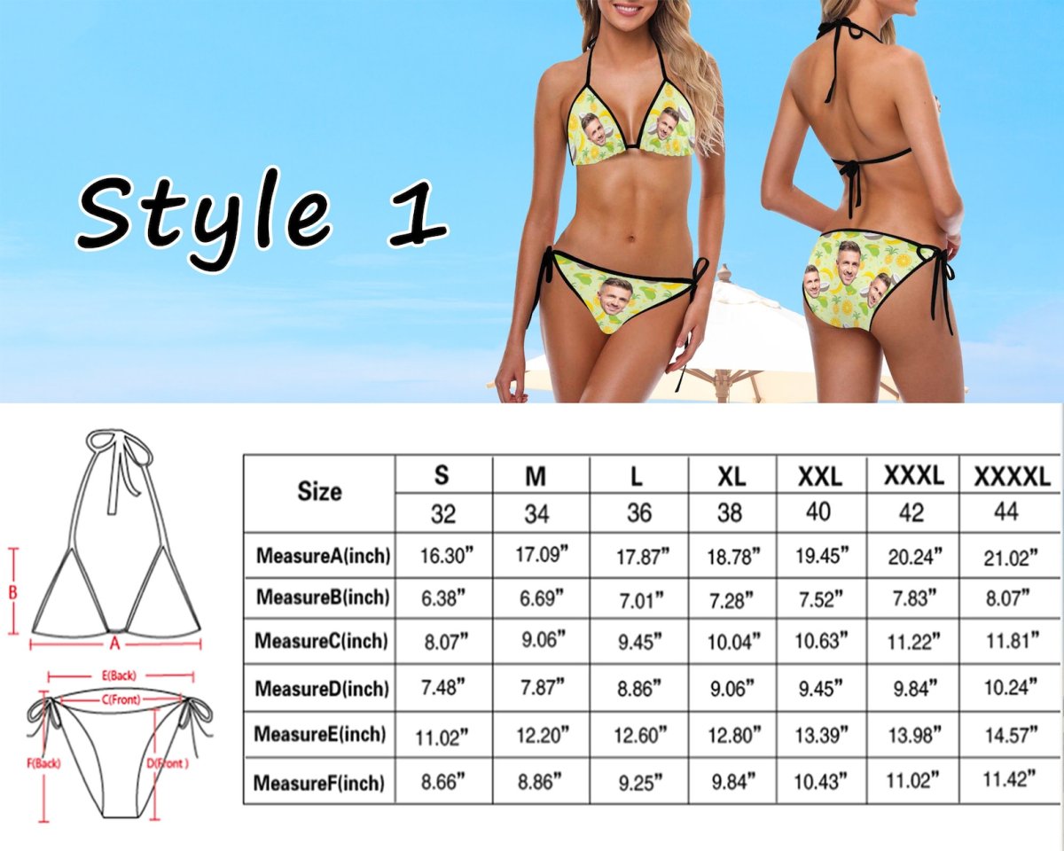 Bikini - Personalized Two-Piece Swimwear - Personalized Swimsuit (MC1)