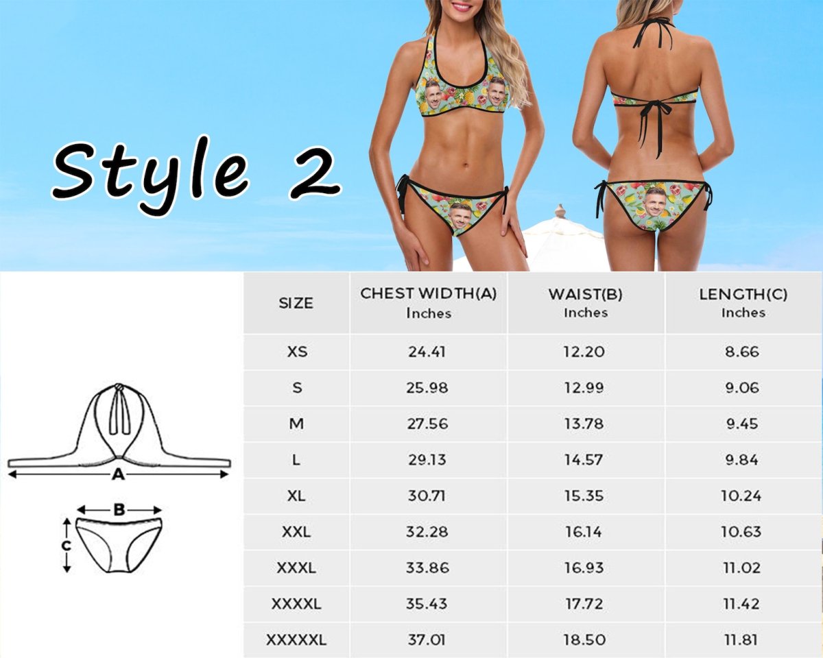 Bikini - Personalized Two-Piece Swimwear - Personalized Swimsuit (MC1)
