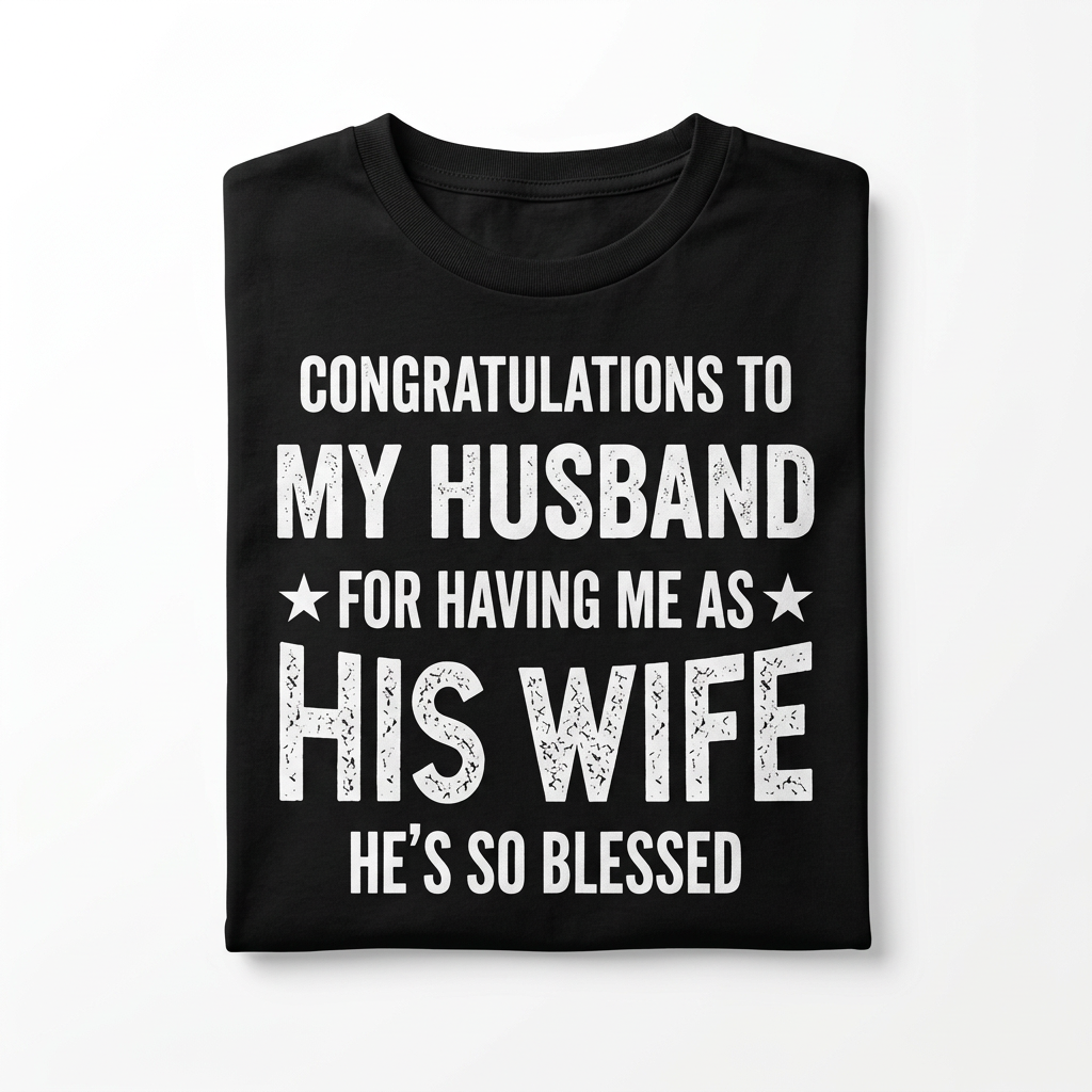Congratulations to My Husband Funny Wife T-Shirt