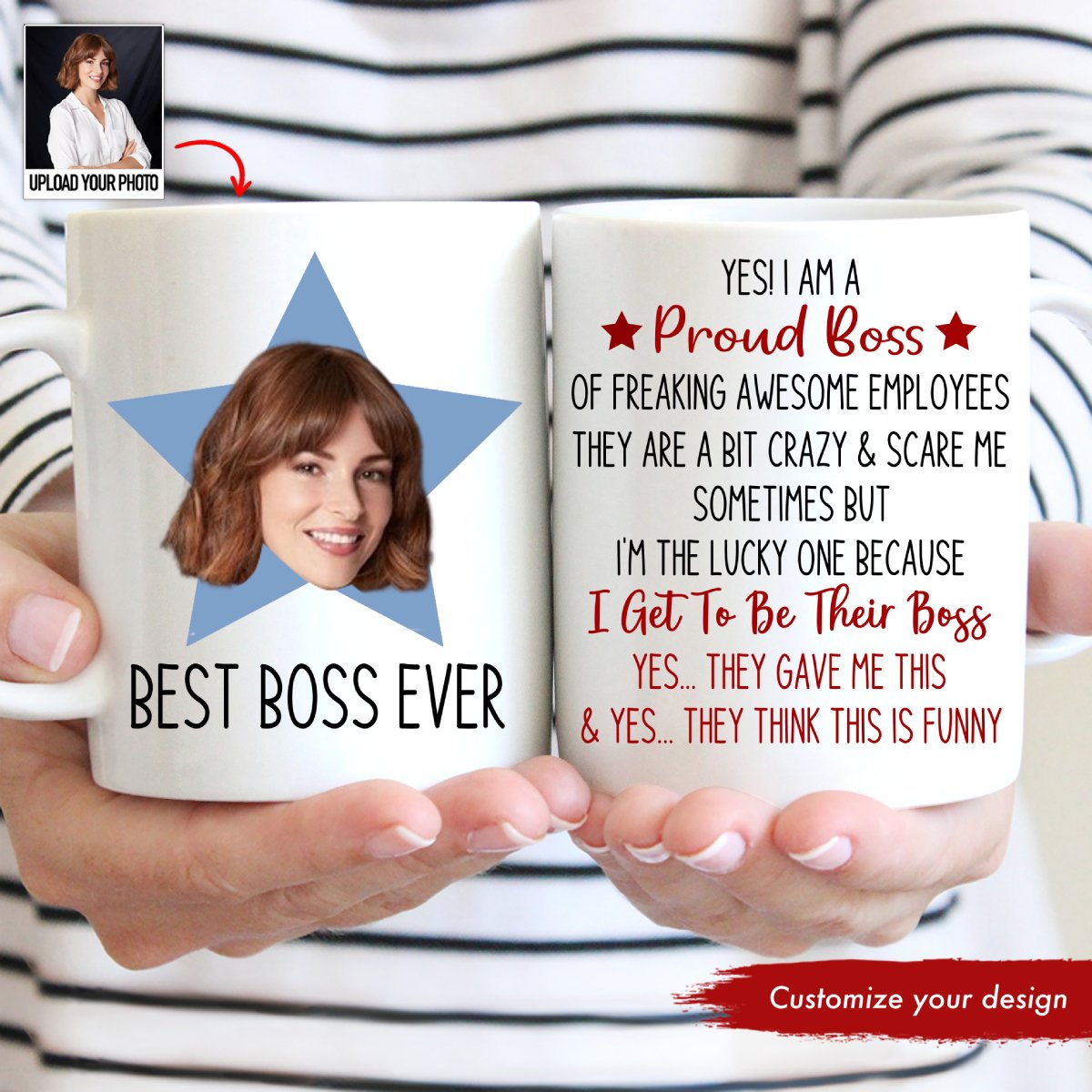 Boss - Best Boss Ever  - Personalized Photo Mug