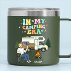 Camping Lovers - In My Camping Era - Personalized Stainless Steel Tumbler With Handle