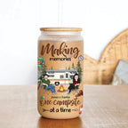 Camping Lovers - Making Memories One Campsite At A Time - Personalized Glass Can