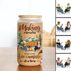 Camping Lovers - Making Memories One Campsite At A Time - Personalized Glass Can