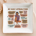 Christian - My Daily Affirmation Christian Bible Verse - Personalized Jewelry Dish