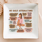Christian - My Daily Affirmation Christian Bible Verse - Personalized Jewelry Dish