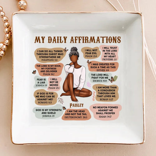 Christlich - Mein täglicher Affirmations-Bibelvers - Personalisiertes Schmuckschälchen