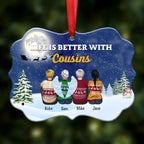 Christmas Ornament - Life Is Better With Cousins - Personalized Christmas Ornament