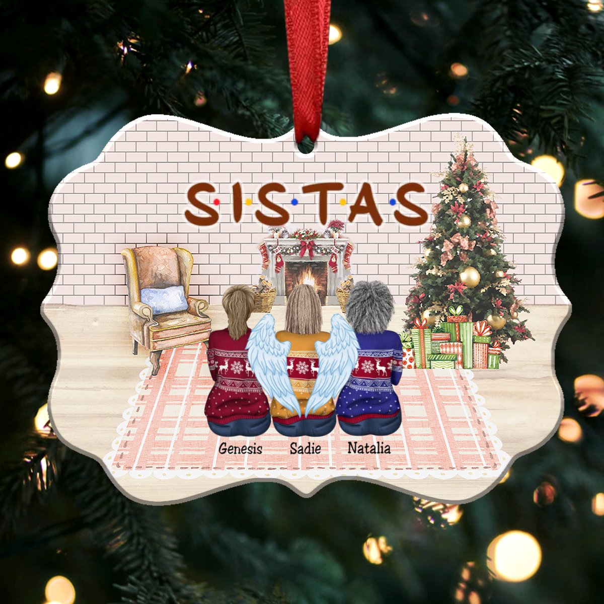 Christmas Ornament - Sistas - Personalized Christmas Ornament