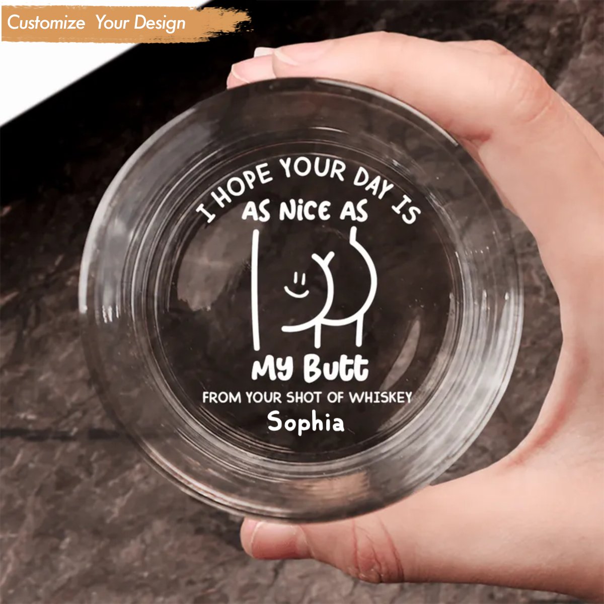Couple - Anniversary Gifts For Men I Hope Your Day Is Nice - Personalized Engraved Whiskey Glass