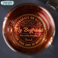 Couple - Congrats On Being My Husband From Your Wifey - Personalized Engraved Whiskey Glass