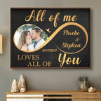 Couple - Poster personnalisé « All Of Me Loves All Of You » avec photo