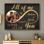 Couple - Poster personnalisé « All Of Me Loves All Of You » avec photo