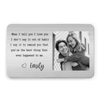 Couple - Photo personnalisée « À l'amour de ma vie » - Carte de portefeuille en aluminium personnalisée (HJ)