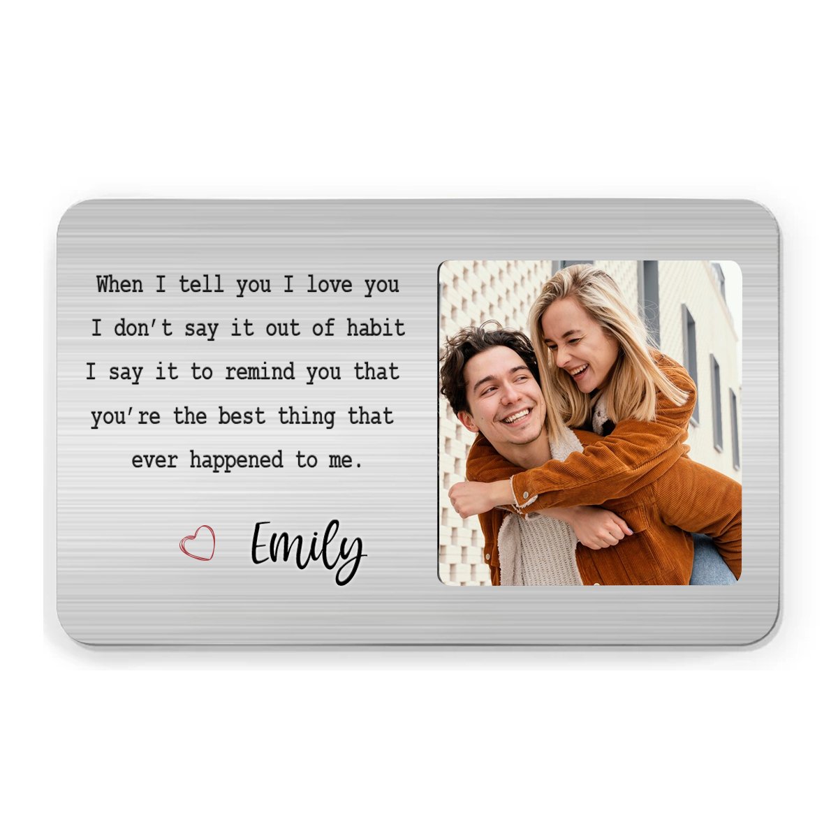 Couple - Custom Photo Dear Love Of My Life - Personalized Aluminum Wallet Card (HJ)