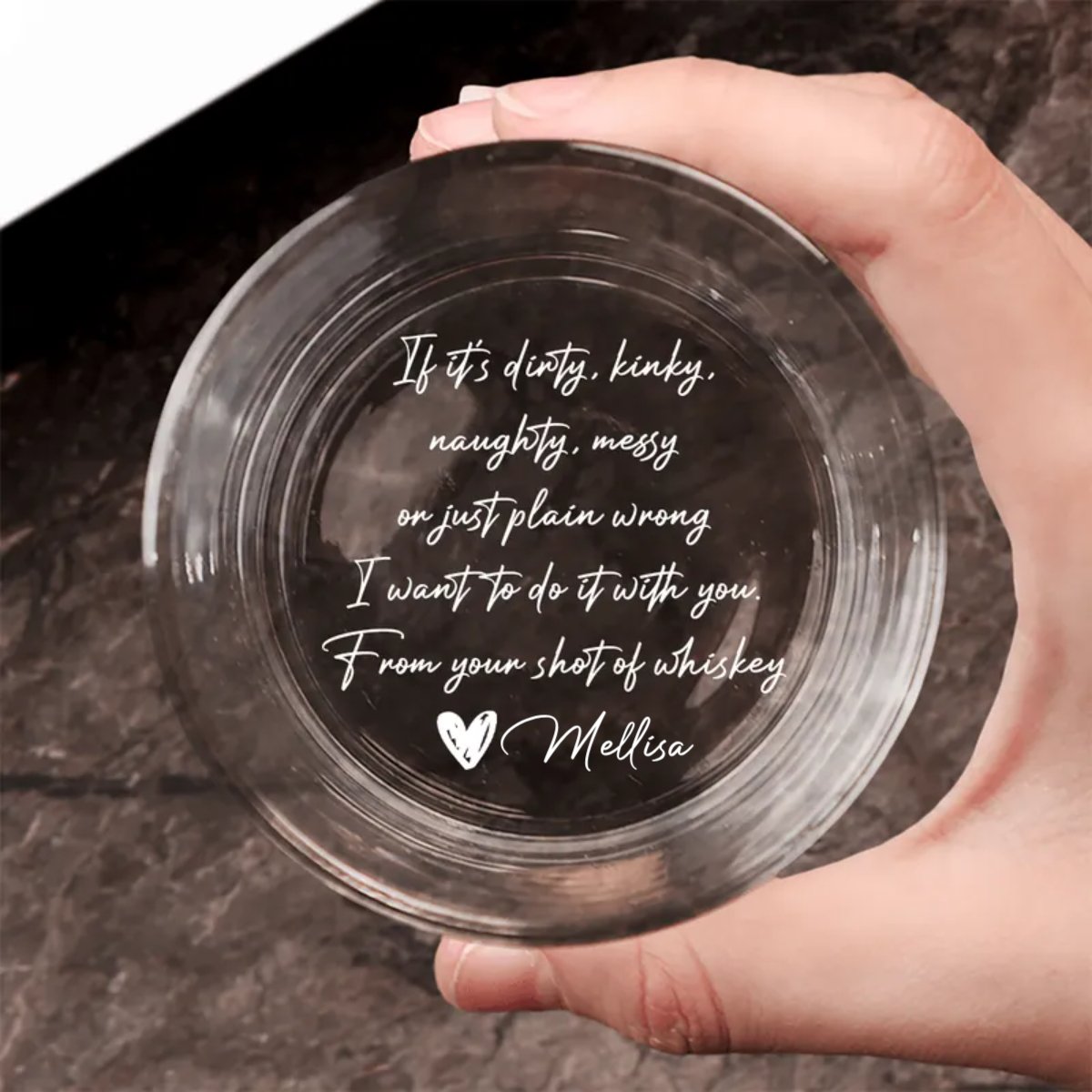 Couple - If It's Dirty Kinky Naughty I Want To Do It With You - Personalized Engraved Whiskey Glass