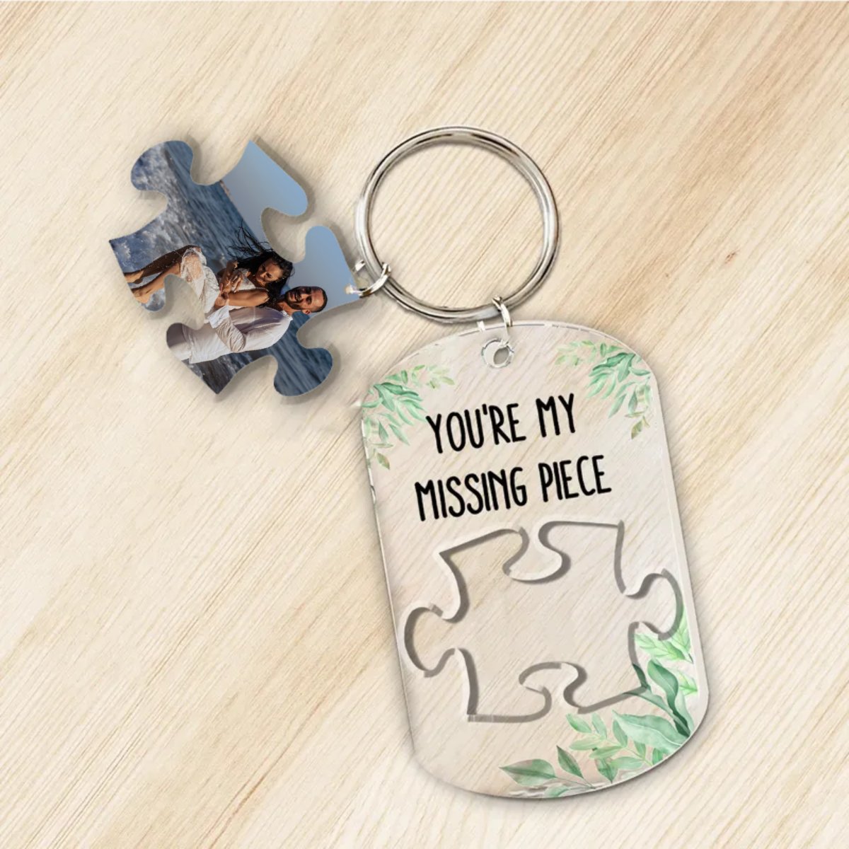 Couple - My Missing Piece - Personalized Acrylic Photo Keychain