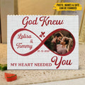 Couple - Photo My Heart Needed You - Personalized Custom Horizontal Rectangle Shaped Building Brick Blocks