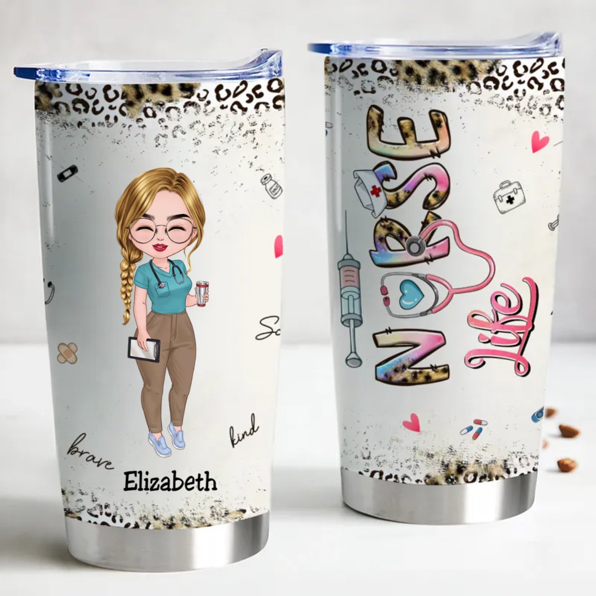 Custom Nurse Life Stainless Steel Tumbler - 20oz