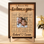 Custom Photo All I Can Think Of Is You -  Personalized 2-Layered Wooden Plaque