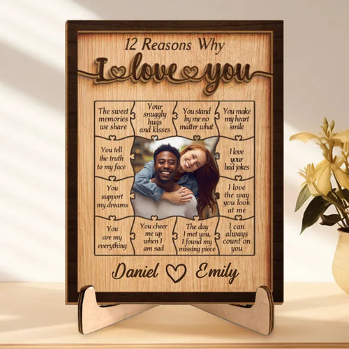 Custom Photo All I Can Think Of Is You -  Personalized 2-Layered Wooden Plaque