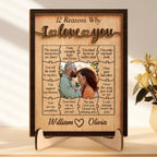 Custom Photo All I Can Think Of Is You -  Personalized 2-Layered Wooden Plaque