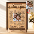 Custom Photo All I Can Think Of Is You -  Personalized 2-Layered Wooden Plaque