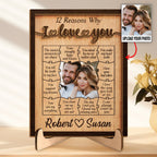 Custom Photo All I Can Think Of Is You -  Personalized 2-Layered Wooden Plaque