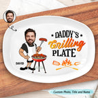 Custom Photo Daddy's Grilling Plate - Personalized Plate