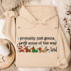 Probably Just Gonna Jingle Some Of The Way Dachshund Christmas Oversized Hoodie
