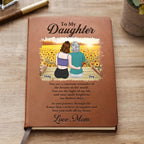 Daughter - You Are The Light Of My Life - Personalized Leather Journal