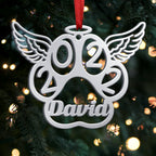 Dog Paw - Cat Paw - Cat Face - Wings Paw - Personalized Christmas Stainless Steel/Acrylic Ornament