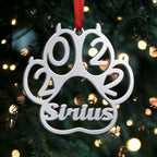 Dog Paw - Cat Paw - Cat Face - Wings Paw - Personalized Christmas Stainless Steel/Acrylic Ornament
