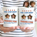Family - Custom Photo Five - Star Dad Thanks For The Excellent DNA - Personalized Mug