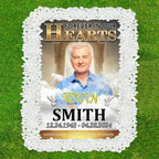 Family - Custom Photo Forever In Our Hearts - Personalized Grave Memorial Blanket (HJ)