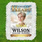 Family - Custom Photo Forever In Our Hearts - Personalized Grave Memorial Blanket (HJ)