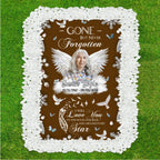 Family - Custom Photo Gone But Never Forgotten - Personalized Grave Memorial Blanket (BU)
