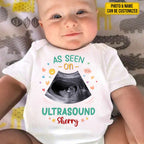 Family - Custom Photo Hello World, I'm New Here - Personalized Baby Onesies