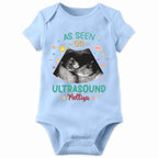 Family - Custom Photo Hello World, I'm New Here - Personalized Baby Onesies