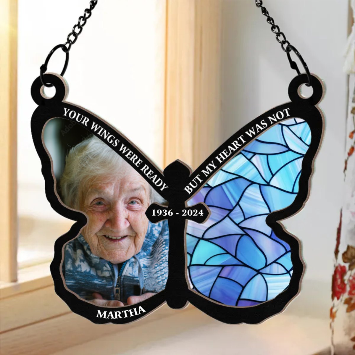 Family - Custom Photo I Am Always With You - Personalized Window Hanging Suncatcher Ornament