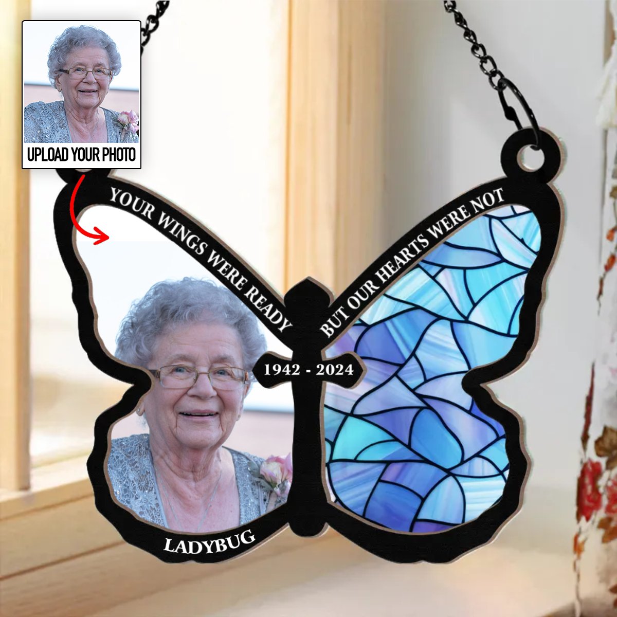 Family - Custom Photo I Am Always With You - Personalized Window Hanging Suncatcher Ornament