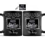 Family - Custom Photo I Know I'm Not Here Yet - Personalized Black Mug - Gift For Dad, Father, New Parents